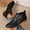 Black, variant on Women Pointed Toe Block Heel Ankle Leather Boots Fall Winter Mid Heel Fashion Casual Booties White 5.5(36)