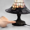thumbnail image 3 of Halloween Decoration Witch Hat Light, Resin Stained Witch Hat LED Lamp, Vintage Gothic Halloween Witch Hat Desk Lamp for Indoor Home Office Party Decor, 3 of 6