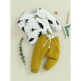 thumbnail image 4 of Musuos Toddler Boy 2 Piece Outfits 9 12 18 24M 3 4T Dinosaur Print Long Sleeve Crew Neck Sweatshirt and Elastic Pants, 4 of 10
