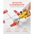 thumbnail image 3 of KFFKFF Tile Alignment System, 1/8 Inch (3 mm) inclusive of 1pc Tile Clamp, 700 PCS Self-Assembly Tile Leveler Spacers Clips and 200 PCS Reusable Wedges, Tile Equipment Kit, 3 of 9