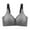 #0302-Black, variant on Women's Wireless T-Shirt Bra Front-Close Plaid Pattern Thin Cups Comfortable Breathable Gathered Adjustable Everyday Bra for Women