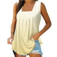 thumbnail image 2 of Lindreshi Tank Tops for Women Women's Fashion Solid Color Square-neck Comfortable Loose T-shirt Sleeveless Blouse Casual Tops, 2 of 4