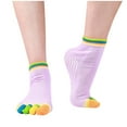 thumbnail image 2 of Pink Socks Split Toe Yoga Socks Breathable Sweat Socks Yoga Non-slip Five-finger Socks, 2 of 4
