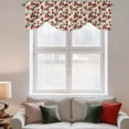thumbnail image 2 of Strawberry Rustic Tie Up Valance Curtains for Windows, Kitchen Curtains Window Treatments, Beige Spring Summer Floral Fruit Short Window Shades Valances for Bedroom Bathroom Cafe 54"x18", 2 of 8