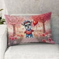 thumbnail image 2 of Happy Valentine’s Day Adorable Schnauzer Puppy Holding Heart Balloon Quilt Pillowcase Miniature Schnauzer Dog Lover Throw Pillow Cover Bed Home Decor - 00030, 2 of 5