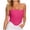 Hot Pink, variant on Womens Corset Top Plus Size Overbust Bustiers Crop Tops Boned Mesh Body Shaper with Zipper Going Out Strapless Bodice White XL