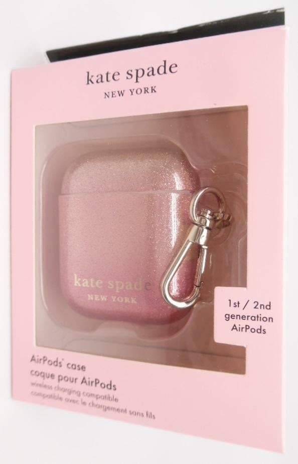Kate Spade New York Case for AirPods 1st / 2nd Gen - Ombre Glitter Sunset  Pink 