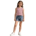 thumbnail image 3 of Eltusu Girls Cotton Tanks Tops, Crewneck Summer Casual Soft Sleeveless T-Shirts Pink Size 12-18 Months, 3 of 5