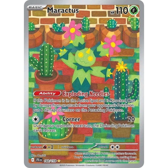 Pokemon Journey Together Illustration Rare Maractus #160