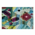 thumbnail image 1 of Modern Art Cutting Board, Vintage Geometric Shapes and Circle Shapes Like Outer Space Planets Art Print, Decorative Tempered Glass Cutting and Serving Board, Small Size, Multicolor, by Ambesonne, 1 of 1