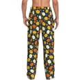 thumbnail image 3 of Daiia Autumn Pumpkin Maple Leaf Plants Men's Sleep Pant with Pockets and Drawstring,Pajama Pants-XX-Large, 3 of 9
