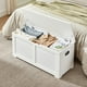 thumbnail image 2 of VASAGLE Banco Zapatero, Mueble de Zapatos, 2 Bisagras de Seguridad, 40 x 100 x 46 cm, Pasillo, Dormitorio, Salón, Blanco Nube, 2 of 5