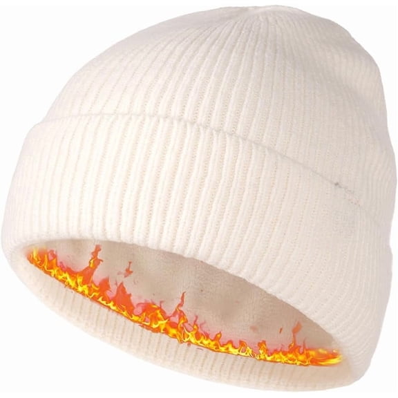Winter Hats for Men Women Fleece Lined Beanie Warm Cuffed Outdoor Skull Cap