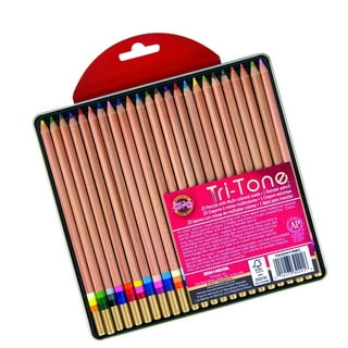  Koh-I-Noor Tri-Tone Multi-Colored Pencil Set, 24