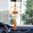 thumbnail image 4 of Ximing Buddha Statue Car Pendant, Car Hanging Decoration, Feng Shui Decor Decorative Gift Rear View Mirror Pendant Dangling Ornament Yellow, 4 of 10