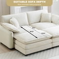 thumbnail image 4 of BUIORD 150" Modular Sectional Sofa, Oversize U-Shaped Sofa and Couch with Reversible Ottoman, 6-Seat Deep Seat Sectional Couch for Living Room, Beige, 4 of 8