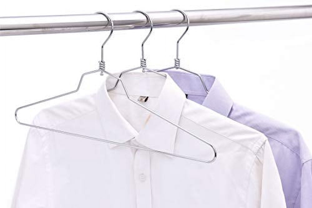 Quality Metal Hangers, 100-Pack, Swivel Hook, Stainless Steel Heavy Duty Wire Clothes Hangers, Heavy-Duty Clothes, Jacket, Shirt, Pants, Suit Hangers (100, Standard - 17" inch)