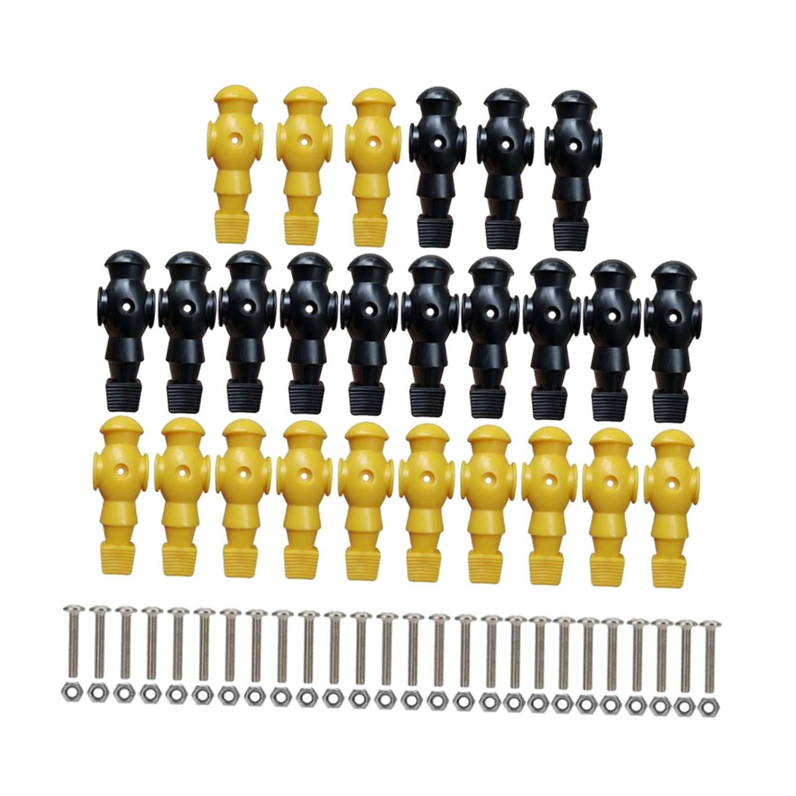 Dualoai 26 Pieces Table Soccer Foosball Men Repair Parts, Entertainment Foosball Black Yellow