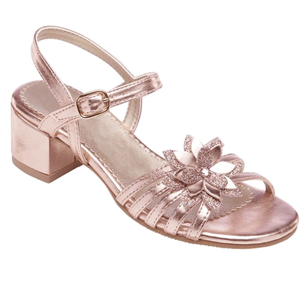 flower girl shoes rose gold