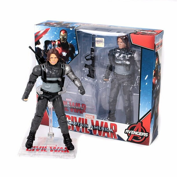 Marvel Avengers Falcon Figura de acción, Soldado de invierno, Wanda Vision, Ironman, Thanos, Thor Black, Cancelar huesos, Juguetes auténticos zhangyuxiang LED