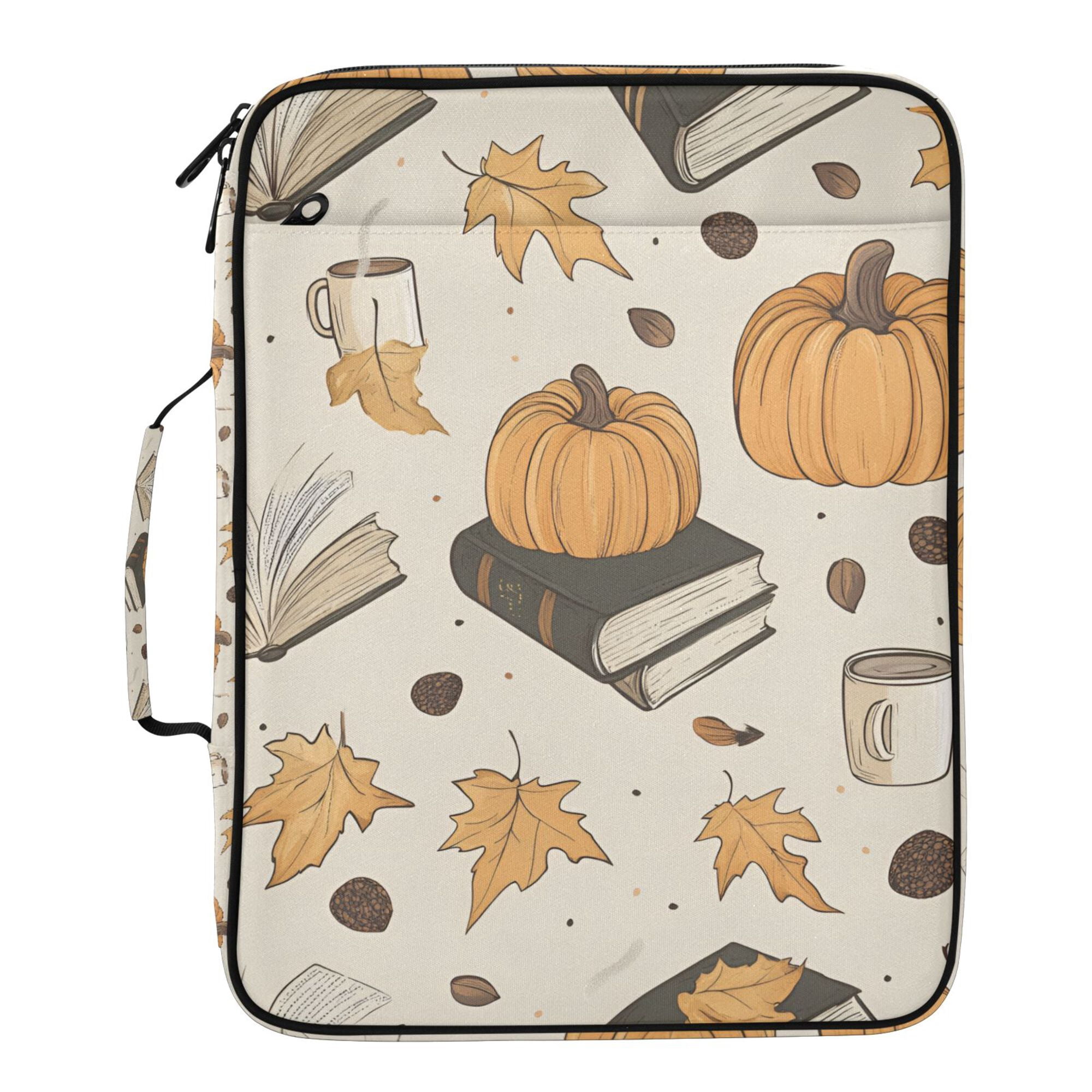 FORMRS Accordion File Folder A4 Size 7-Pocket Expanding Document Organizer Bag with 3 Ring Binder, Beige Fall Books