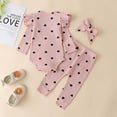 thumbnail image 4 of Delliss Infant Newborn Baby Girl Clothes Outfits Ruffled Long Sleeve Romper Pants Set Headband Toddler Clothing 3Pcs, 4 of 9