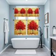 thumbnail image 4 of Red Tree Kitchen Curtains Valances and Tiers Set of 3 Landscape Autumn Tier Curtains and Valance with Rod Pocket for Small Windows, 27.5"x36", 4 of 9