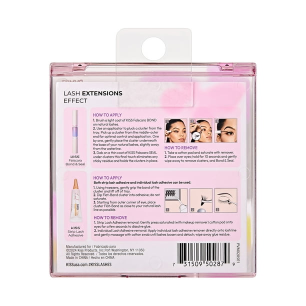 Kiss Peony False Eyelashes, Lash Extension Kit, 9mm-16mm, 120 Lash