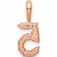thumbnail image 4 of 14K Rose Gold Diamond Number 5 Pendant (13.53 X 5.13) Made In India -Jewelry By Sweet Pea, 4 of 7