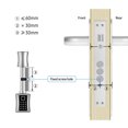 thumbnail image 2 of 60mm Silver Stainless Steel Smart Lock Cylinder for European Doors - C001B Model with Fingerprint, Password & Mechanical Key Unlocking, 100 Fingerprint Capacity, No Extra Drilling Required, Battery, 2 of 6