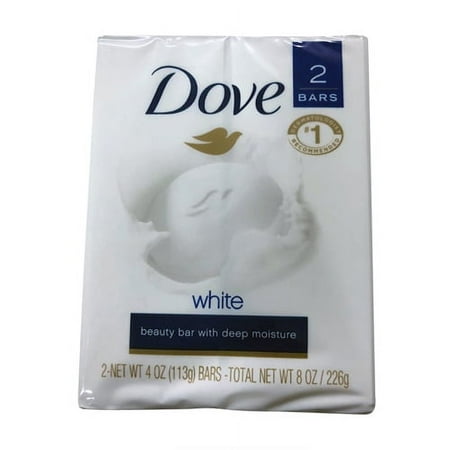 Dove Beauty Bar Soap For Deep Moisture, White - 4.75 Oz Ea, 2 Pack, 2 Pack