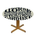 thumbnail image 3 of PIKWEEK  Love God Fitted Round Table Cloth Christian Verse Bible Quote Encourage Lettering Motivational Quote Elastic Stretch Tablecloth, 3 of 7
