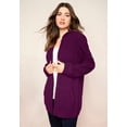 thumbnail image 6 of Roaman's Women's Plus Size Thermal Waffle Hoodie Zip Up Cardigan Jacket, 6 of 6