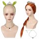 thumbnail image 2 of Peluca, collar, diadema y corona de Fiona para cosplay, accesorios de fantasía para disfraz para mujeres adultas, accesorios de carnaval para Halloween, 2 of 5