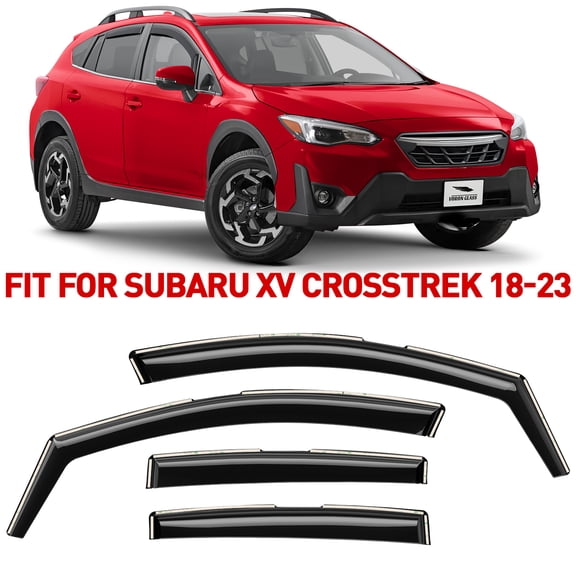 Voron Glass In-Channel Extra Durable Rain Guards for Subaru XV Crosstrek 2018-2023/Subaru Impreza 2017-2023 Hatchback, Window Deflectors, Vent Window Visors, 4 Pieces - 200477