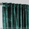 thumbnail image 5 of 3S Brother's Emerald Green Extra Long Shiny Velvet Curtains Luxury Colors Light Blocking Hang Back Tab & Rod Pocket 1 Panel Curtain 5-30 Ft Home Décor Custom Made Drapes -Made in Turkey(52"W X 95"L), 5 of 6
