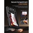 thumbnail image 3 of ABDFHE-for iPhone Air Case Wallet with Card Holder (4 Cards) [RFID Blocking] & Slide Camera Cover, Military Grade Drop Protection, Rugged Hard Back & Silicone Edge Phone Case, 6.5" 2025, Black, 3 of 4