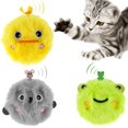 thumbnail image 2 of 3Pcs Cat Ball Toys Interactive Plush Cat Toys Balls with Lifelike Animal Chirping Fun Kitten Chirping Balls Fluffy Squeaky Ball for Indoor Refillable Catnip Toys for Cats Dog Exercise, 2 of 10