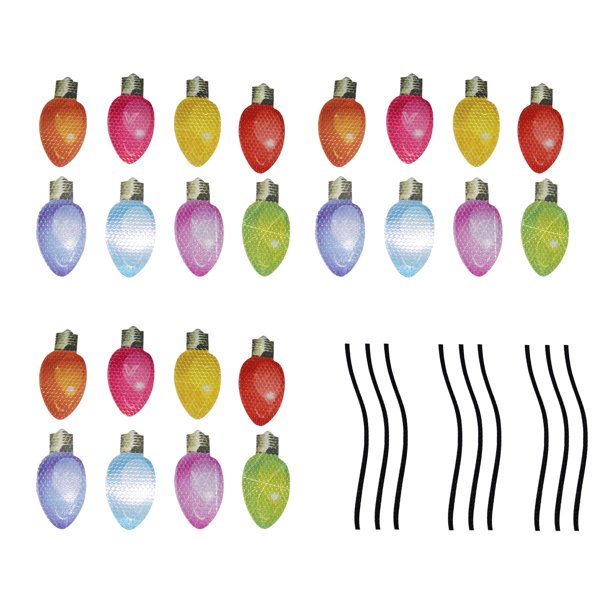 Ktyne Christmas Reflective Car Set Colorful Bulb Light