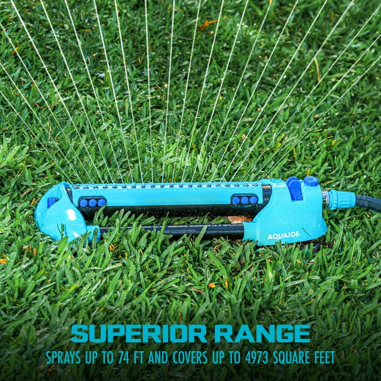 Aqua Joe Oscillating Sprinkler, Indestructible Metal Base