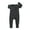 Black, variant on Spring Autumn and Winter Long Sleeved Double Zipper Wrapped Hands and Feet Pajamas for Fashion Casual Breathable Clothing (18-24 Months,AG)