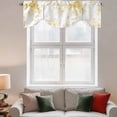 thumbnail image 2 of Yellow Floral Art Tie Up Valance Curtains for Windows, Kitchen Curtains Window Treatments, Watercolor Botanical Spring Flowers Short Window Shades Valances for Bedroom Bathroom Cafe 54"x18", 2 of 8