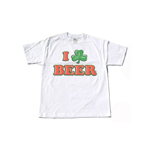 I Love Beer Cotton T-Shirt- White S