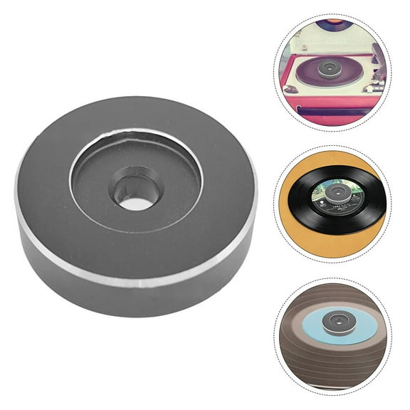 HEMOTON 45 RPM Solid Aluminum Turntable Adapter Vinyl