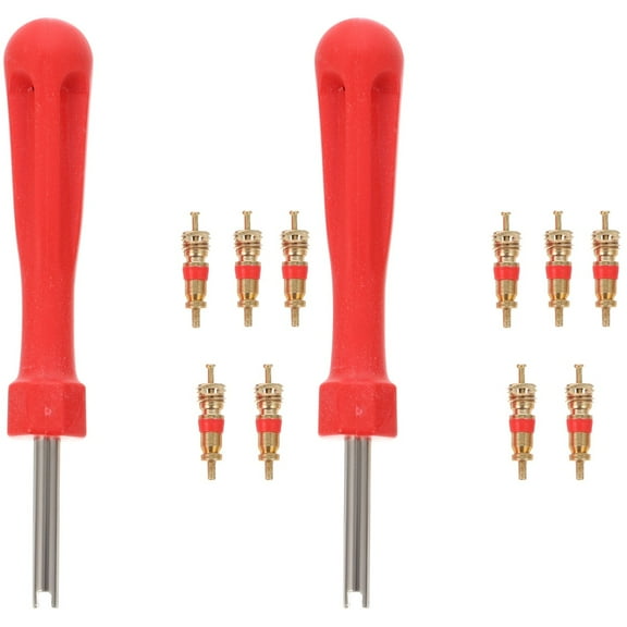 2 PCS Car Valve Core Removal Tool Tire Levers Red