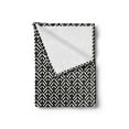 thumbnail image 2 of Black and White Soft Flannel Fleece Blanket, Abstract Hand-drawn Lines Retro Style with Grunge Effect Geometric Design, Cozy Plush for Indoor and Outdoor Use, 60" x 80", Black White, by Ambesonne, 2 of 5