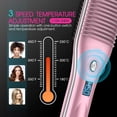 thumbnail image 5 of Hair Straightening Brush, Heated Hair Straightener Brush Comb with Auto Temperature Lock 3 Heat Levels Anti Scald, 30S Fast Ceramic Heating Straightening Brush for Home, Travel and Salon (S10B)., 5 of 5