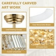thumbnail image 4 of HOOMEDELIER 52" Crystal Ceiling Fan with Light Remote/App Control,Modern Dimmable Led Ceiling Fan with 4 Retractable Fan Blades for Living Room Bedroom-Gold, 4 of 8