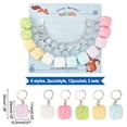thumbnail image 2 of 2sets Opaque Resin Yarn Ball Charm Locking Stitch Markers 304 Stainless Steel Clasp Stitch Marker Mixed Color 3.5cm 12pcs/set, 2 of 6