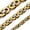 18 Inches G: Gold-6mm, variant on Men's Flat Byzantine Chain Necklace, 6mm wide, 18K gold-plated/stainless steel black Byzantine chain necklace, lengths available from 18 to 30 inches, comes with a gift box.